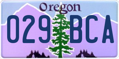 OR license plate 029BCA