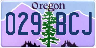OR license plate 029BCJ