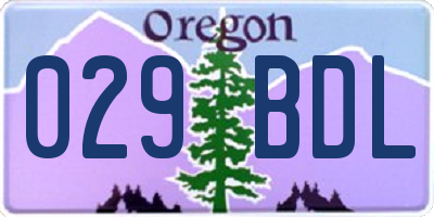 OR license plate 029BDL