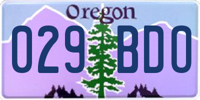 OR license plate 029BDO