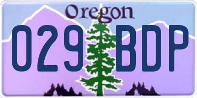 OR license plate 029BDP
