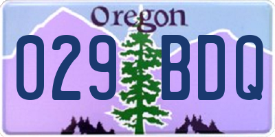 OR license plate 029BDQ
