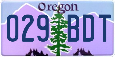 OR license plate 029BDT