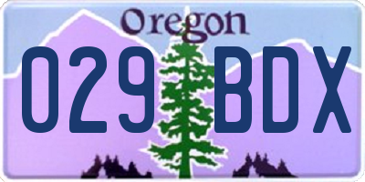 OR license plate 029BDX