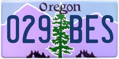 OR license plate 029BES