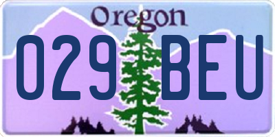 OR license plate 029BEU