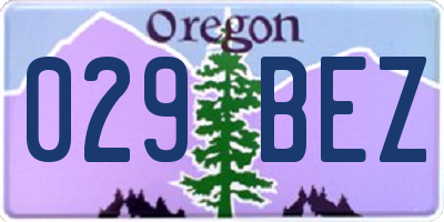 OR license plate 029BEZ