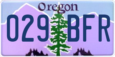 OR license plate 029BFR