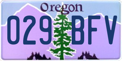 OR license plate 029BFV