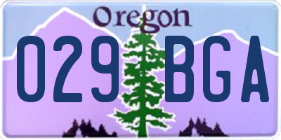 OR license plate 029BGA