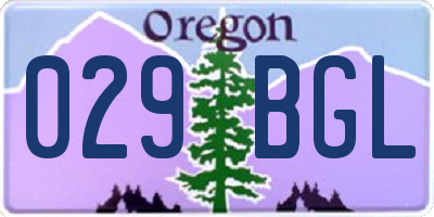 OR license plate 029BGL