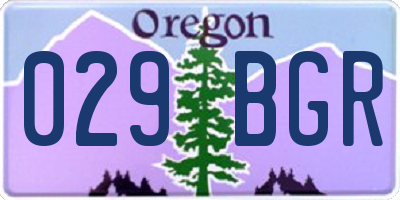 OR license plate 029BGR