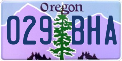 OR license plate 029BHA