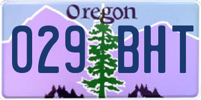 OR license plate 029BHT