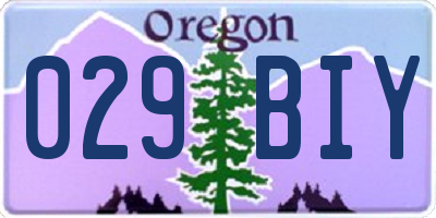 OR license plate 029BIY