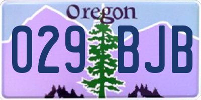 OR license plate 029BJB