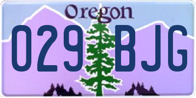 OR license plate 029BJG