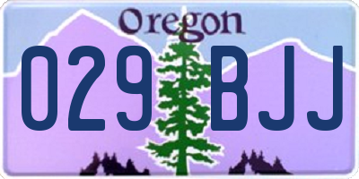 OR license plate 029BJJ