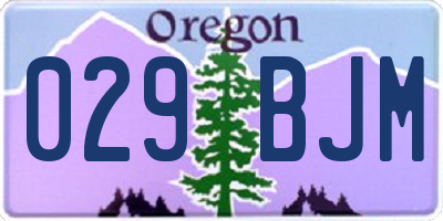 OR license plate 029BJM