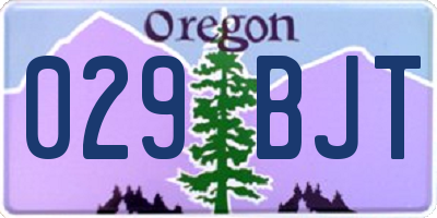 OR license plate 029BJT