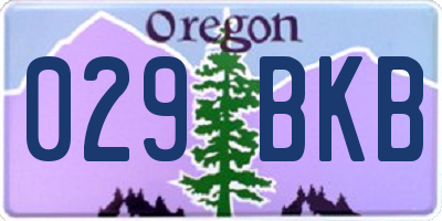 OR license plate 029BKB