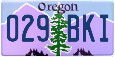 OR license plate 029BKI