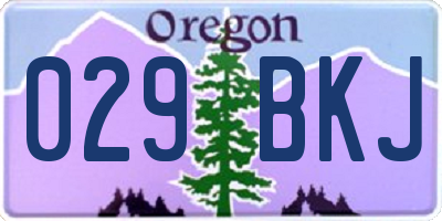 OR license plate 029BKJ