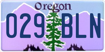 OR license plate 029BLN