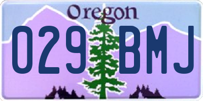 OR license plate 029BMJ