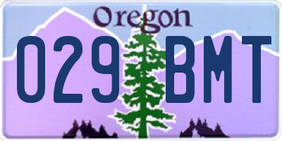 OR license plate 029BMT