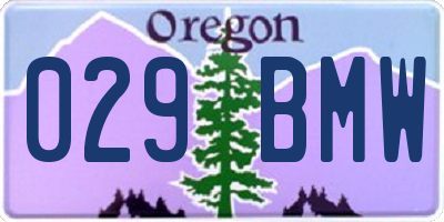 OR license plate 029BMW