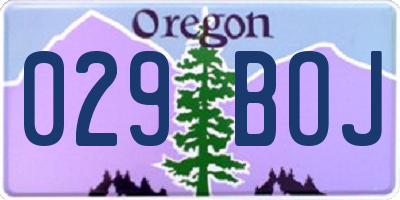 OR license plate 029BOJ