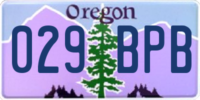 OR license plate 029BPB
