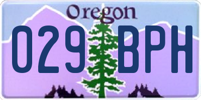 OR license plate 029BPH