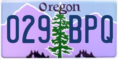 OR license plate 029BPQ
