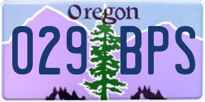 OR license plate 029BPS