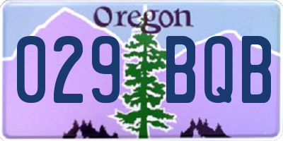 OR license plate 029BQB