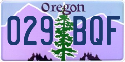 OR license plate 029BQF