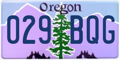 OR license plate 029BQG