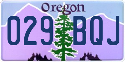 OR license plate 029BQJ