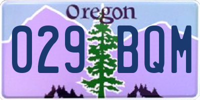 OR license plate 029BQM