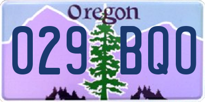 OR license plate 029BQO