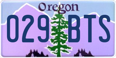 OR license plate 029BTS