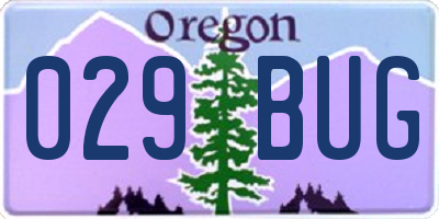 OR license plate 029BUG