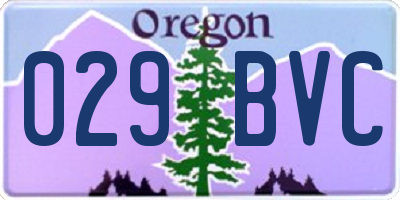 OR license plate 029BVC