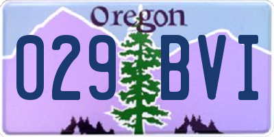 OR license plate 029BVI