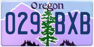 OR license plate 029BXB