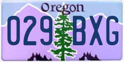 OR license plate 029BXG