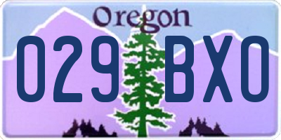 OR license plate 029BXO