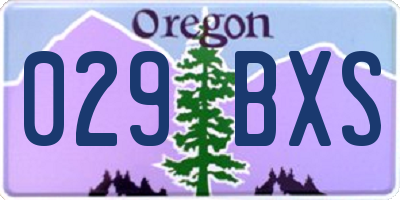 OR license plate 029BXS